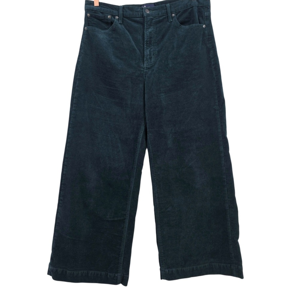 Gap Womens 33 High Rise Wide Leg Corduroy Pants in Abyss